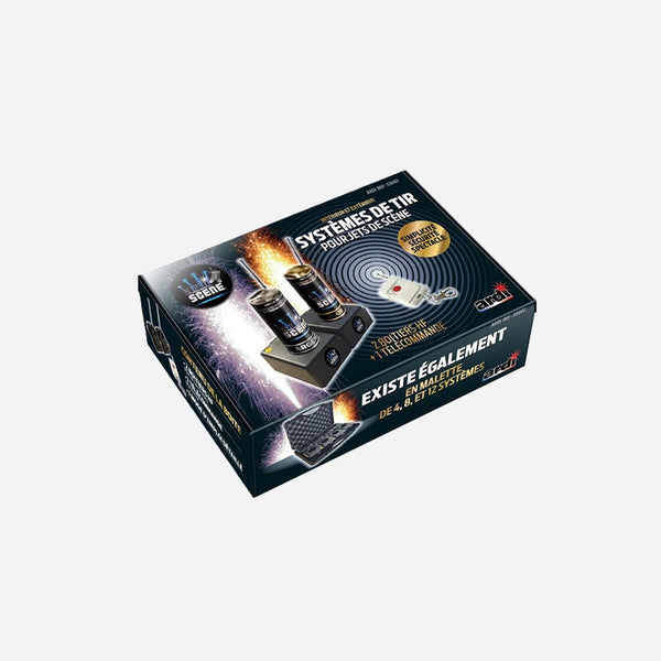Kit de tir 2 stations + 1 télécommande pour jets de scène
