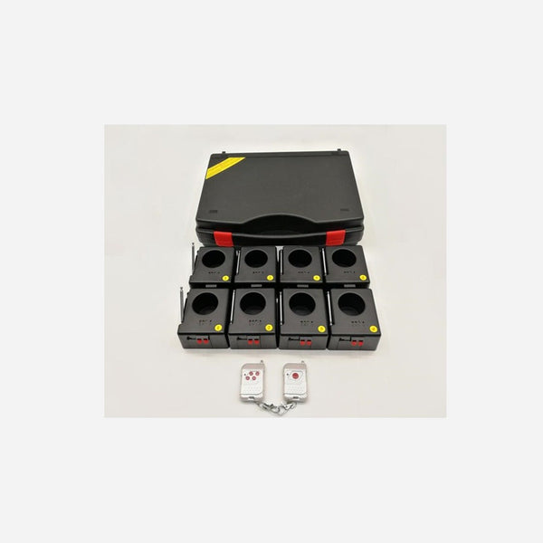 Valise jets de scène électriques 8 tirs avec télécommande