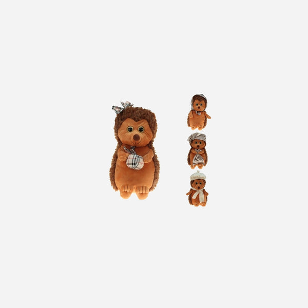 Peluche hérisson avec tissus 25 cm