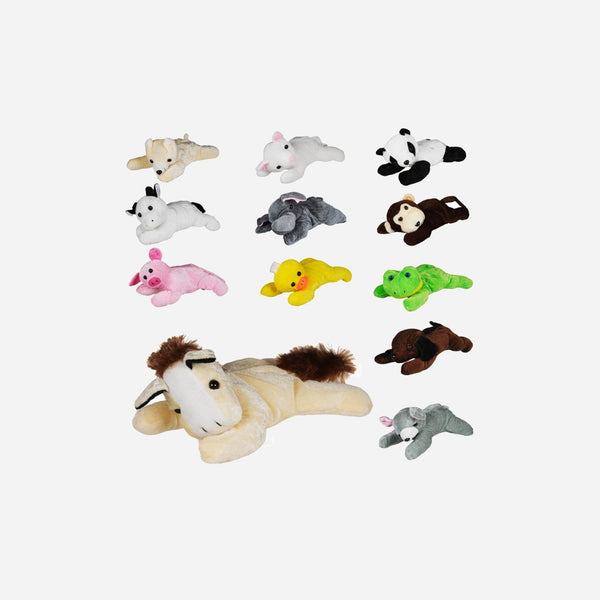 Peluche animal du zoo assorti 23 cm