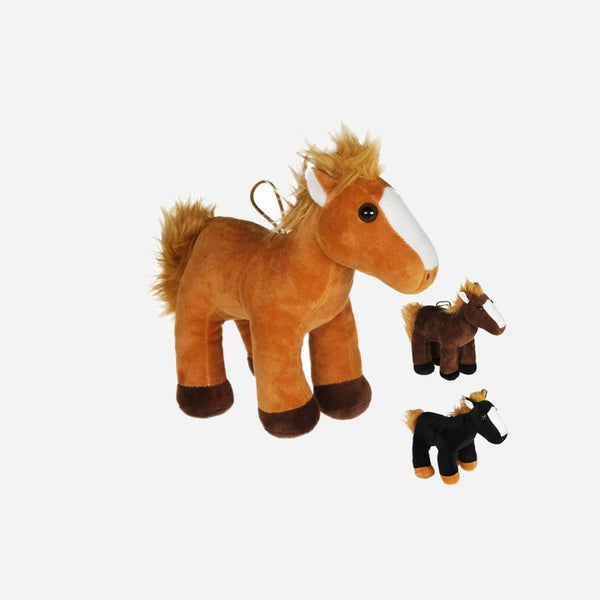 Peluche cheval poney debout "Dusty" assorti 22 cm