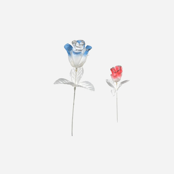 Fleur artificielle rose de glace assorti 26 cm