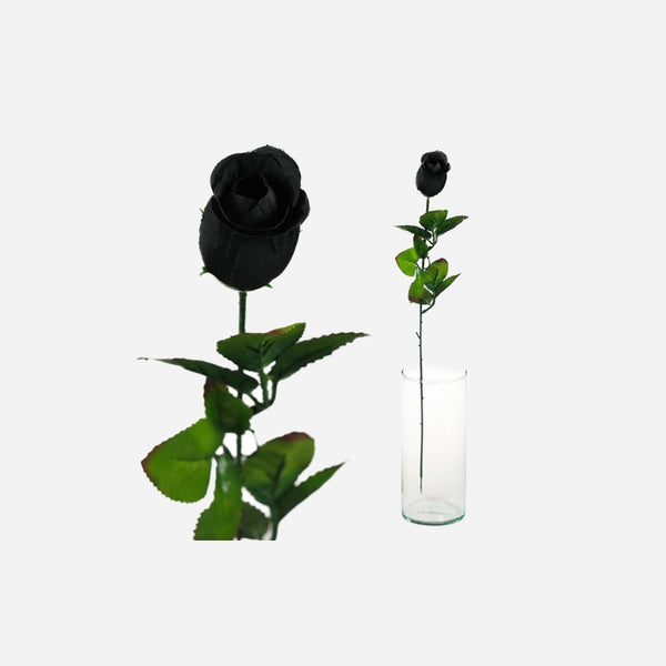 Fleur artificielle rose noire 60 cm