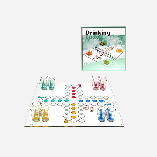 Jeu à boire petits chevaux en verre