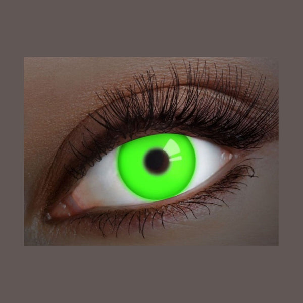 Lentilles de contact UV neon fluo vert 12 mois