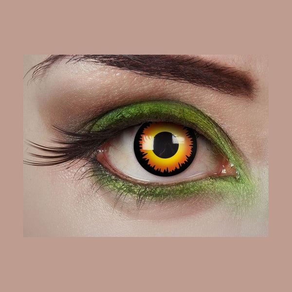 Lentilles de contact loup garou sorcière orange jaune 1 jour