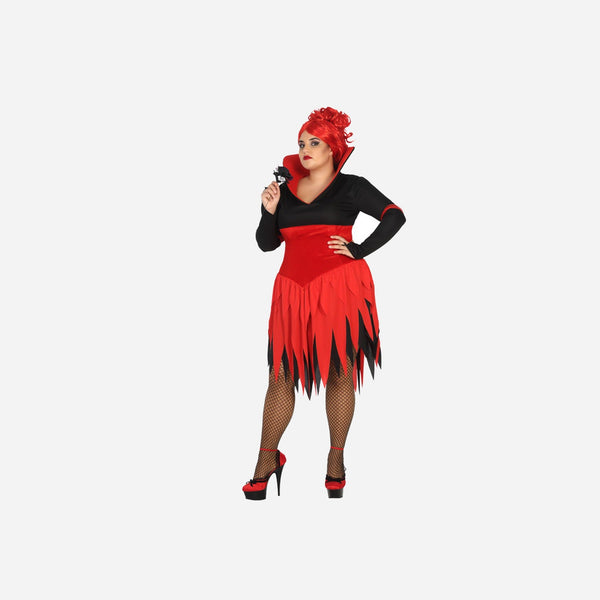 Robe courte de vampire rouge femme Taille XL