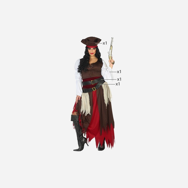 Déguisement pirate 4 pièces femme Taille XXL