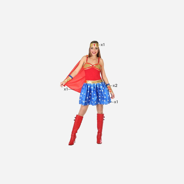 Déguisement de super héroïne 5 pièces femme