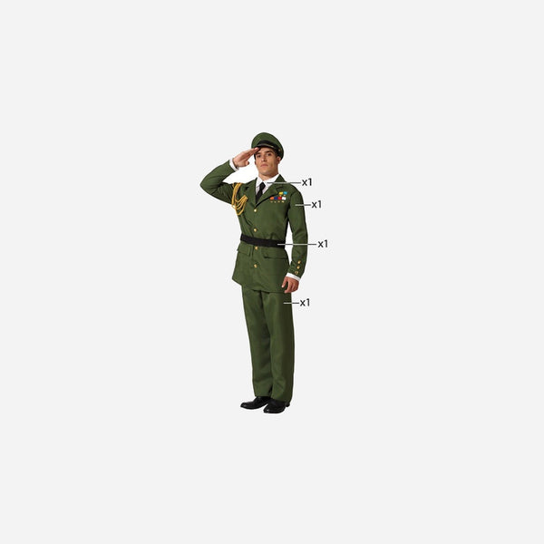 Déguisement de militaire 4 pièces homme Taille M/L