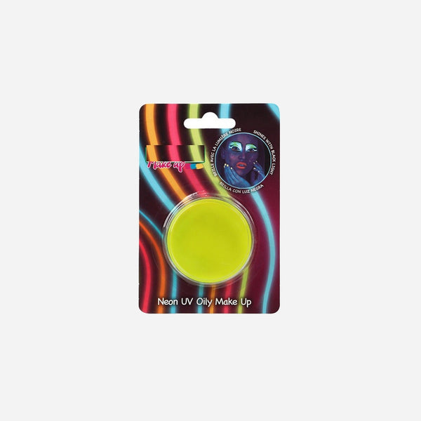 Pot galet de maquillage néon fluo jaune de fête