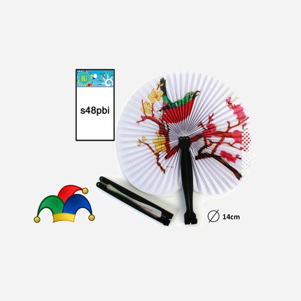 Éventail chinois plastique 14 cm