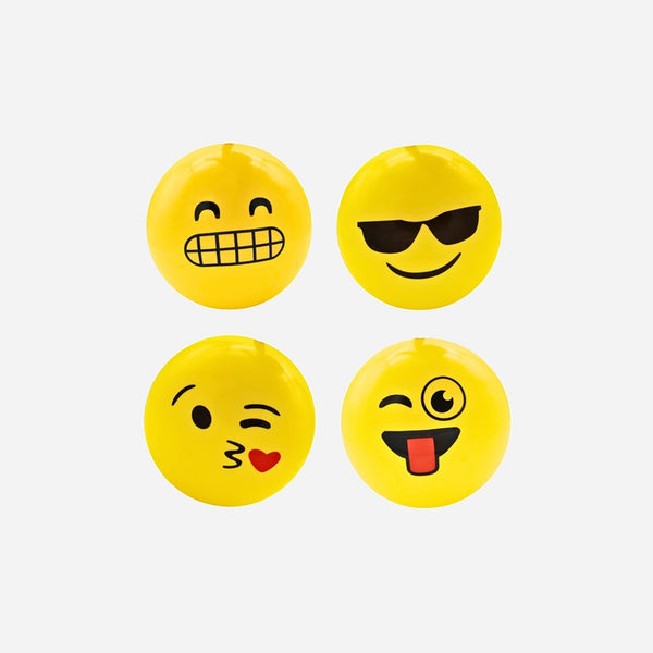 Ballon PVC licence Smiley jaune assorti 23 cm