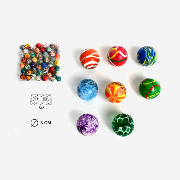 Balle rebondissante assorti 3 cm