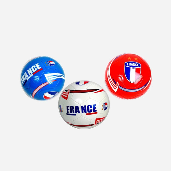 Ballon de foot taille 5 imitation cuir france assorti 22 cm