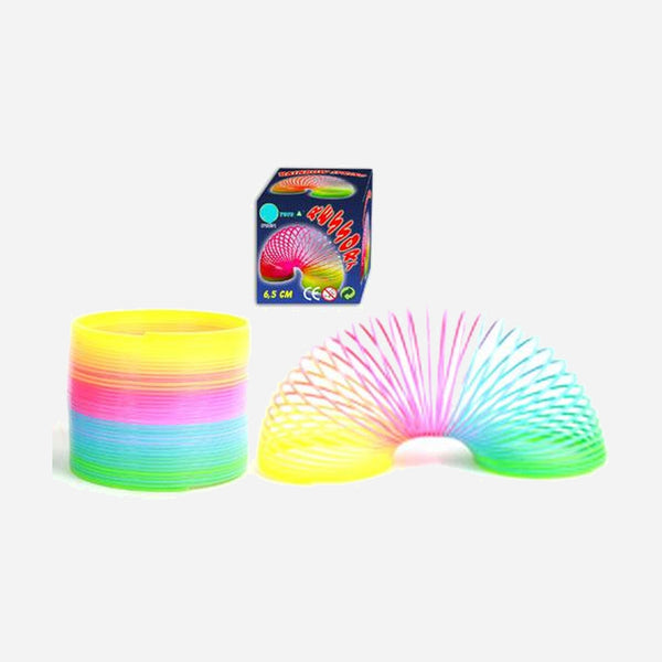 Ressort spirale arc en ciel 6.5 cm