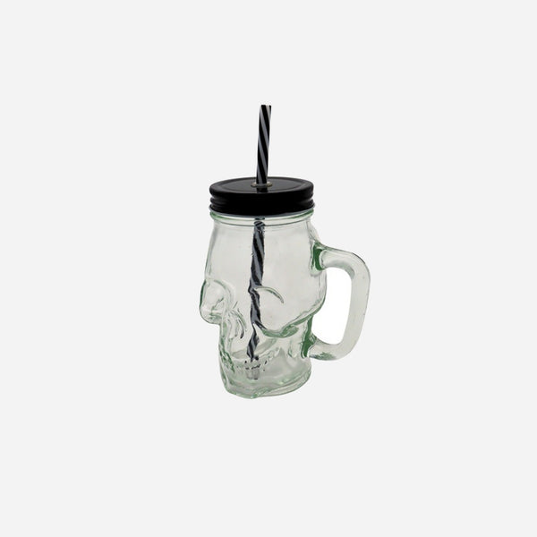 Verre cocktail crane transparent avec couvercle 500 ml