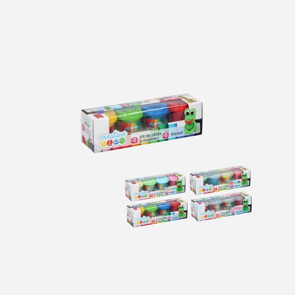 Lot de 4 pots pâte à modeler assorti 55 g