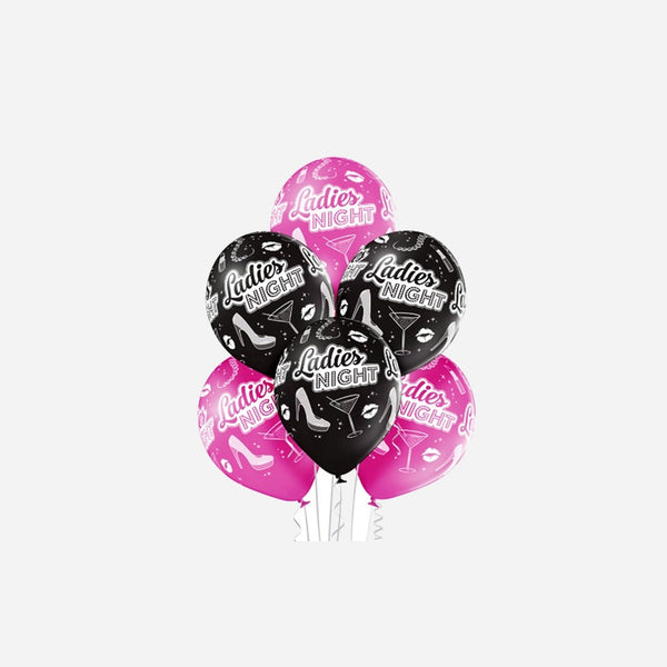 Lot de 6 ballons de fête motif ladies night assorti 30 cm