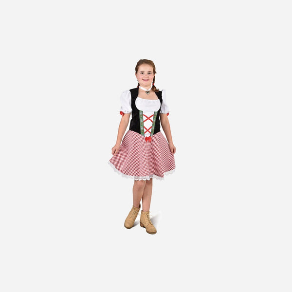 Robe tyrolienne rose enfant