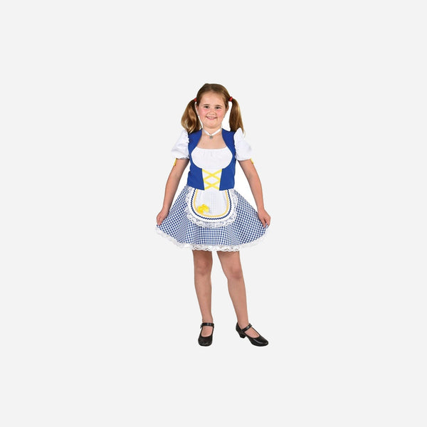 Robe tyrolienne bleu enfant