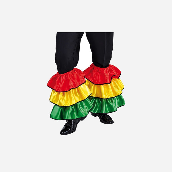 Paire de guêtres jambières Rio carioca vert jaune rouge adulte