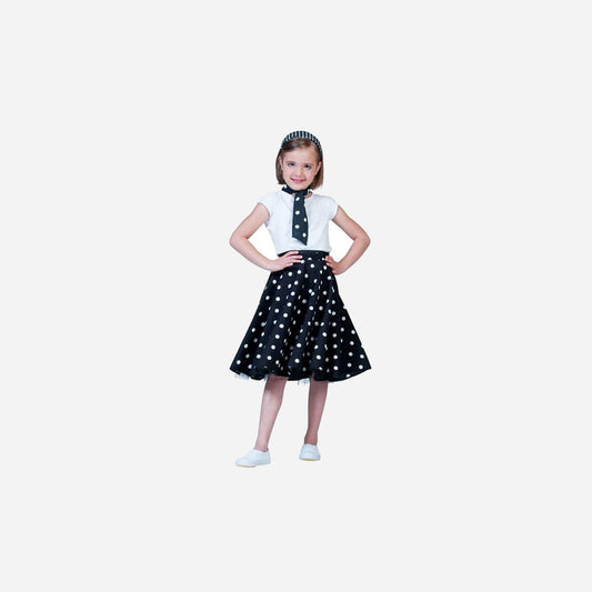 Jupe et foulard enfant et pois