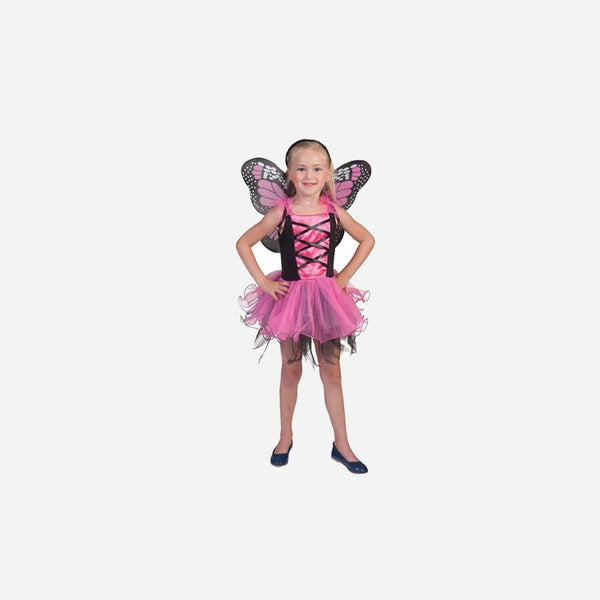 Déguisement d'elfe fée papillon rose 3 pièces enfant 3-5 ans