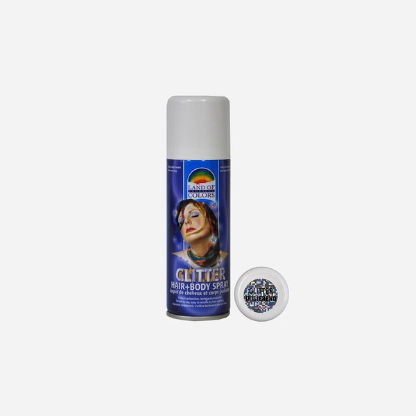 Bombe à paillettes cheveux et corps holographique argent 125 ml