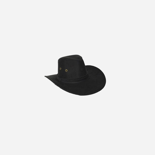 Chapeau cowboy feutrine imitation daim adulte