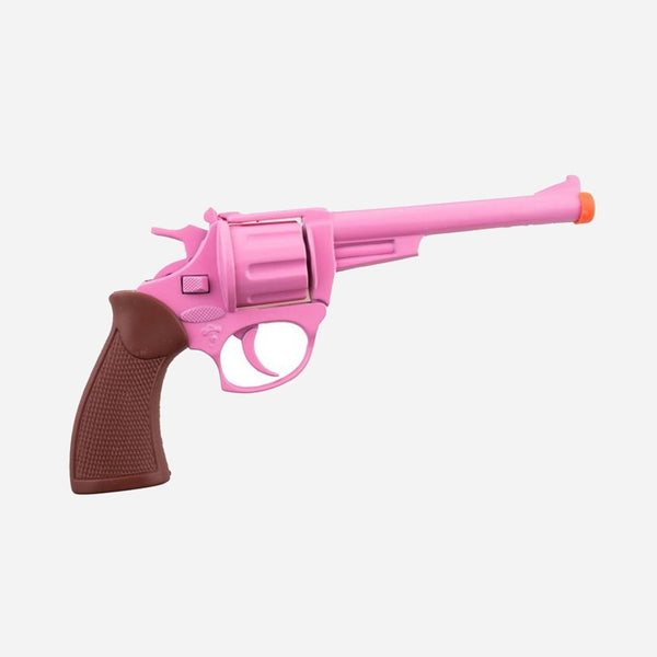Revolver métal 8 coups rose 19 cm
