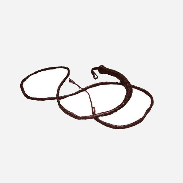 Fouet en cuir brun 1,8 m