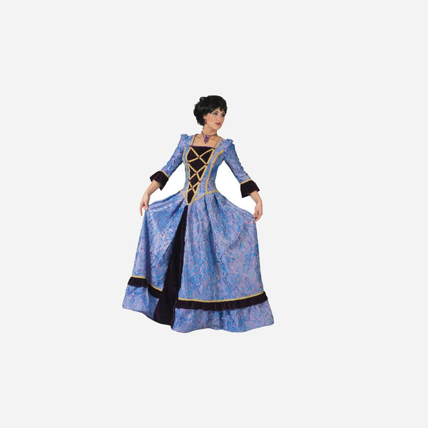 Déguisement baroque rococo Lady bleu femme