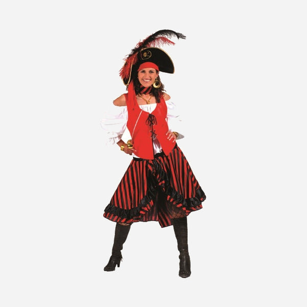 De pirate rouge & noir femme