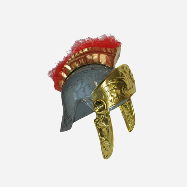 Casque de romain en PVC avec faux plumeau
