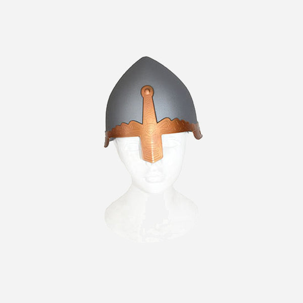 Casque de chevalier avec protège nez gris