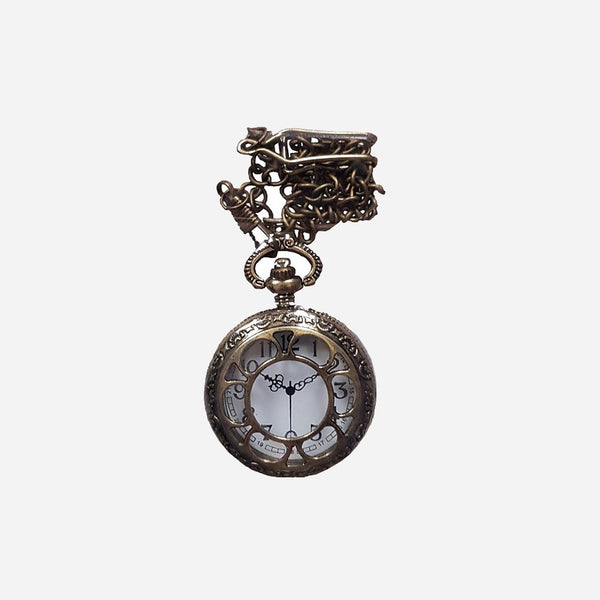 Montre de poche métal steampunk bronze 4.5 cm
