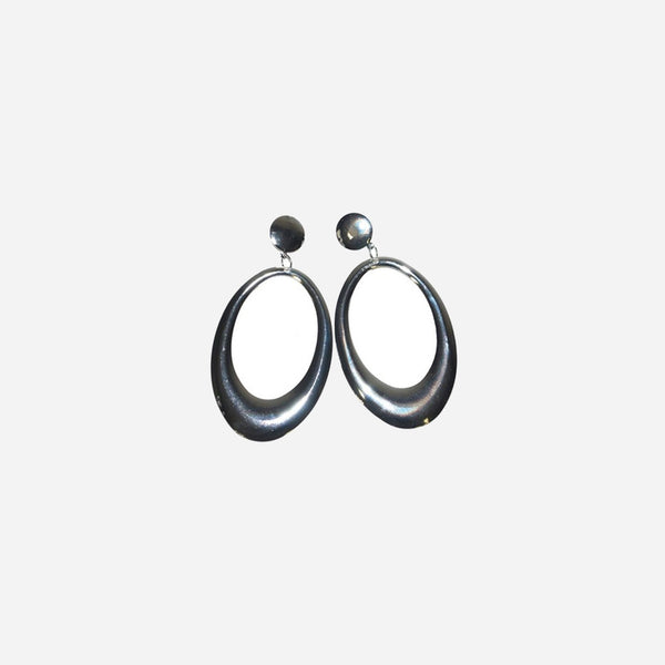 Paire de boucles d'oreilles argent 8 cm