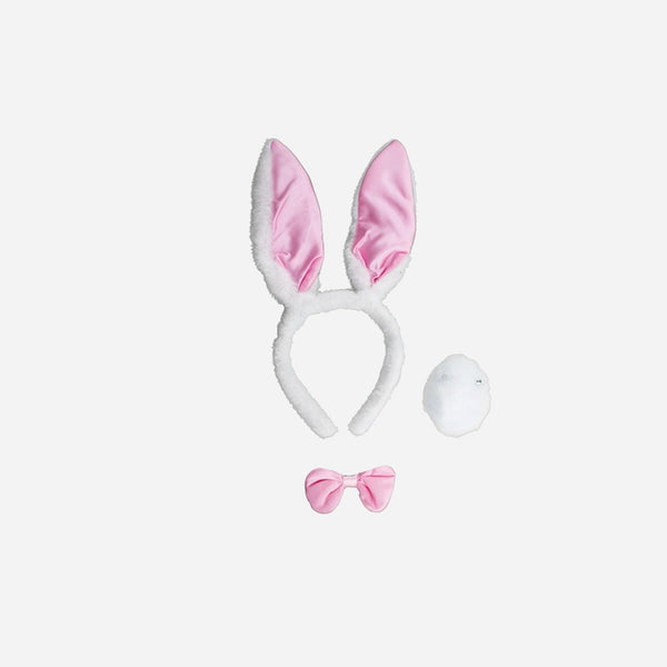 Kit de déguisement de lapin Bunny's rose brillant 3 pièces