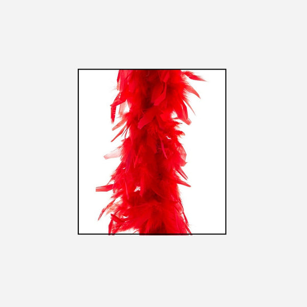 Boa 90 g rouge luxe 2 m en plumes