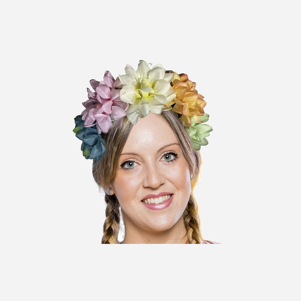 Serre-tête avec fleurs multicolores