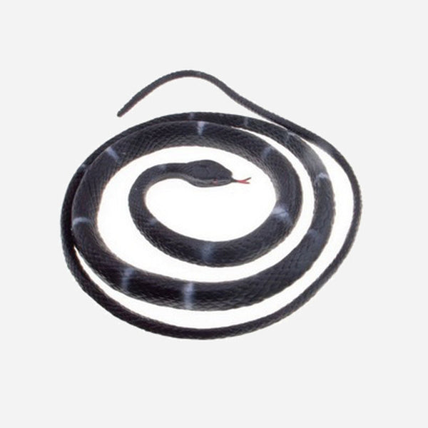 Serpent vipère noir gris 80 cm