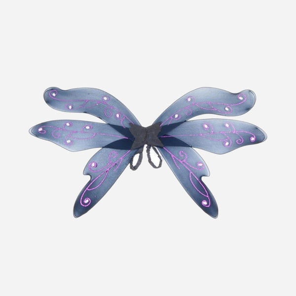 Ailes de fée maléfique noir & violet 1 m