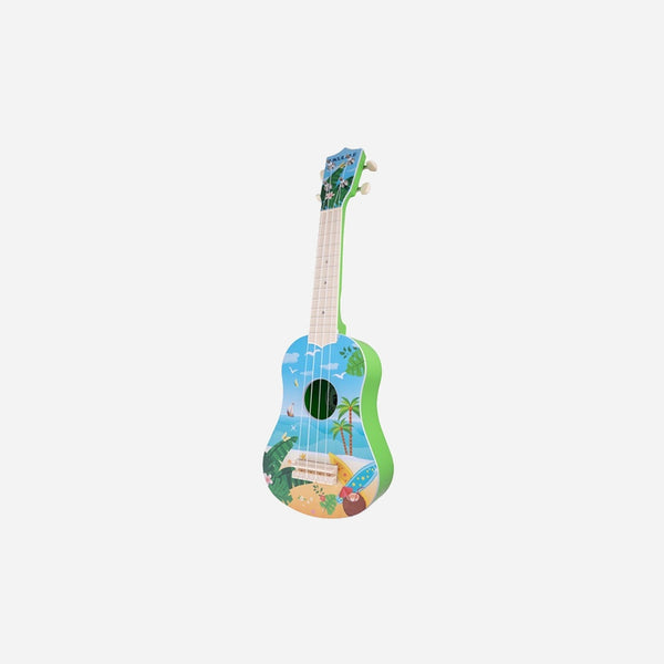Guitare ukulélé motifs Tahiti Hawaï 53 cm