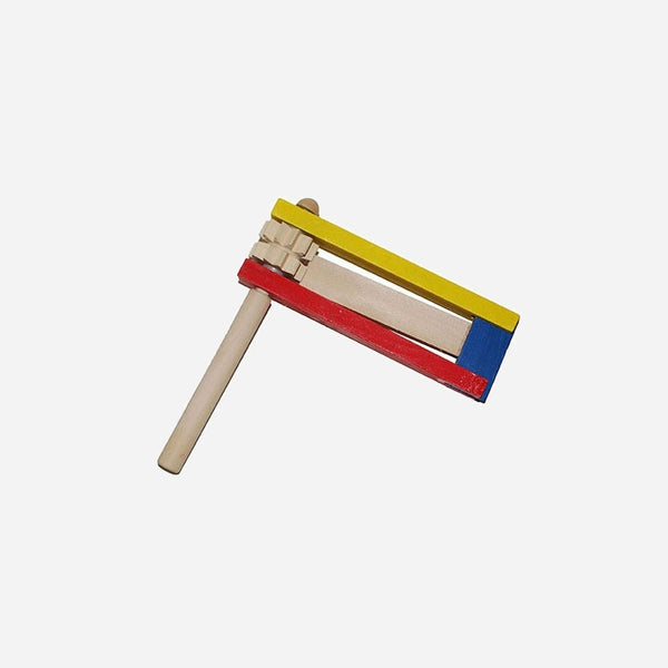 Crécelle double en bois 16 cm