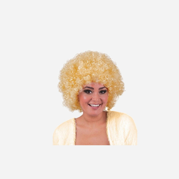 Perruque hippy afro blond