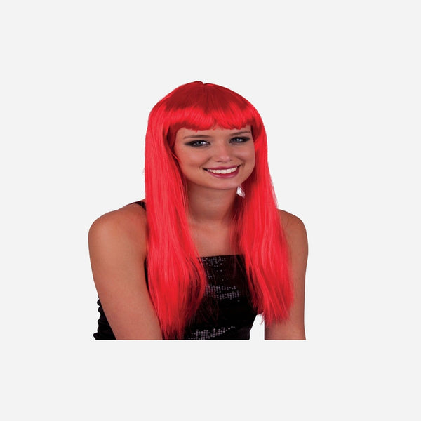 Perruque cheveux longs pretty pony rouge