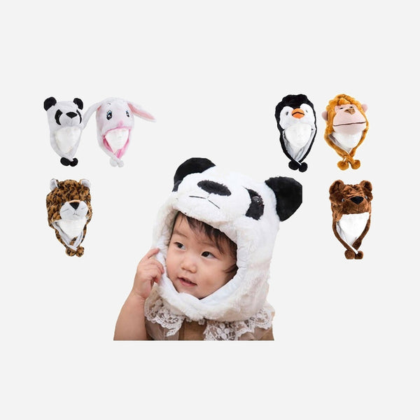 Bonnet peluche animaux enfant assorti