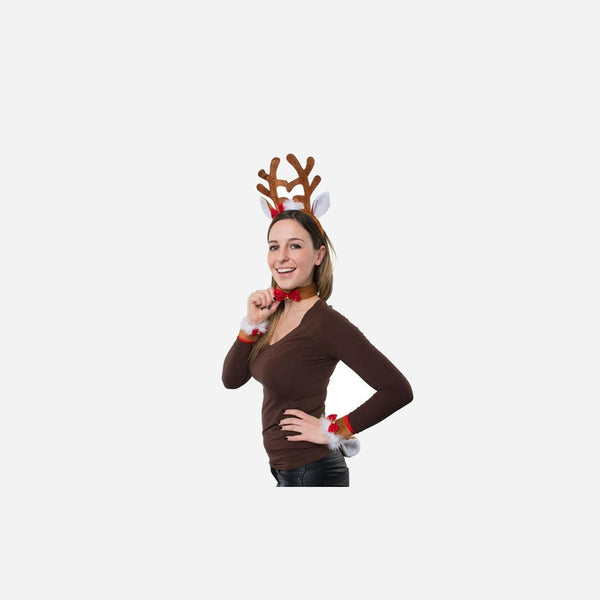 Set accessoires renne brun 4 pièces