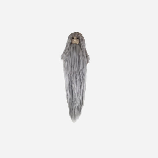 Perruque & barbe de sorcier luxe 1 m